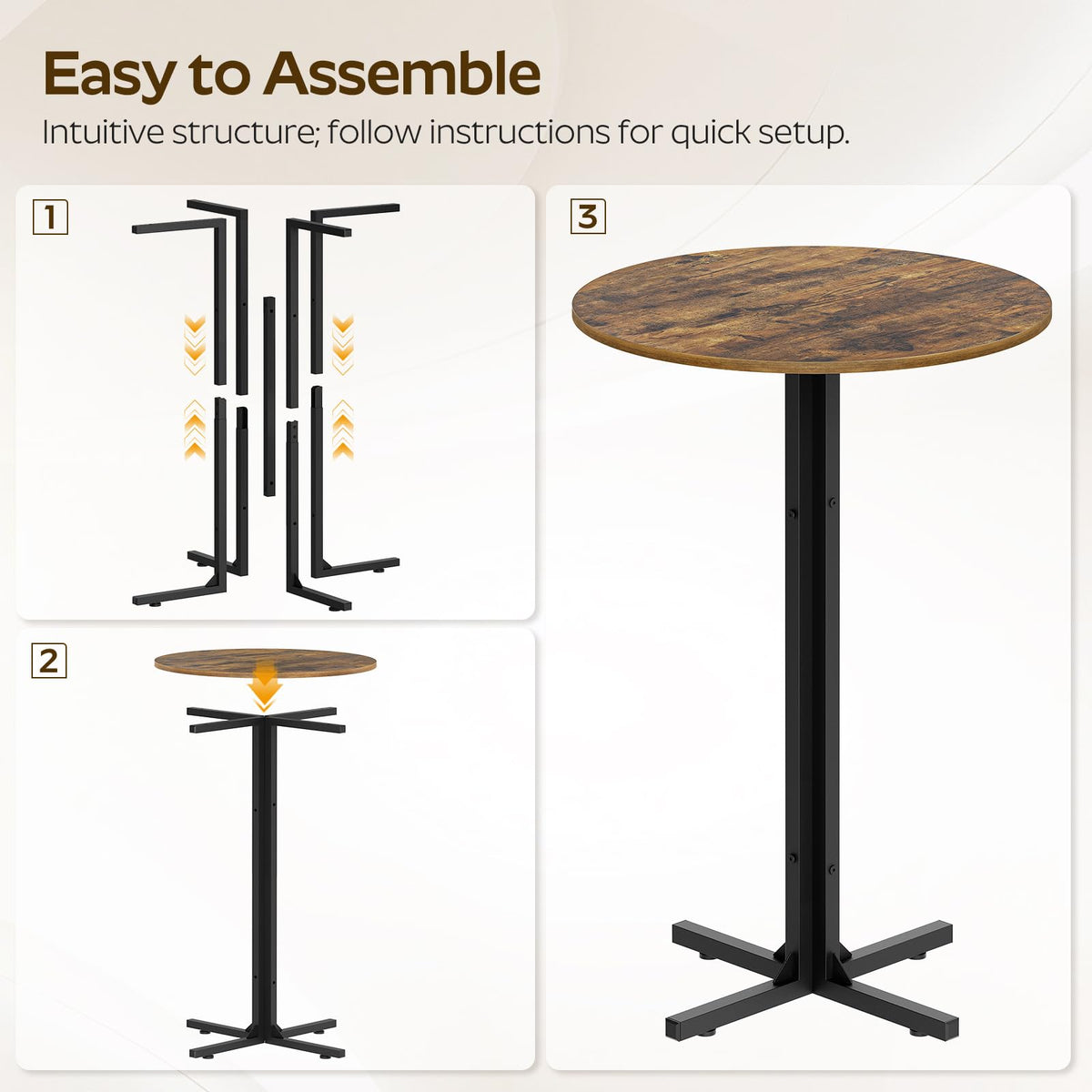 Round Counter-Height Bar Table