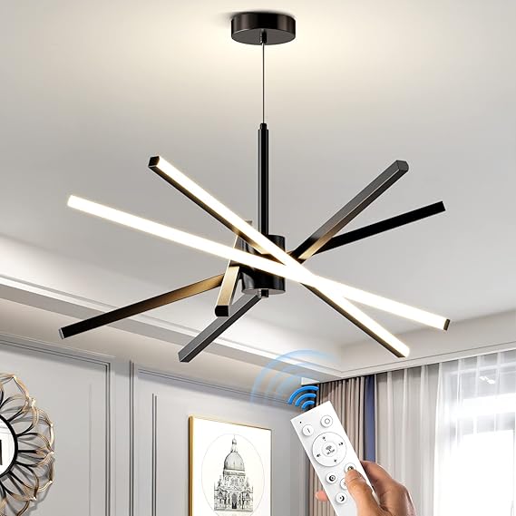 5-Light LED Modern Chandelier with Remote Control