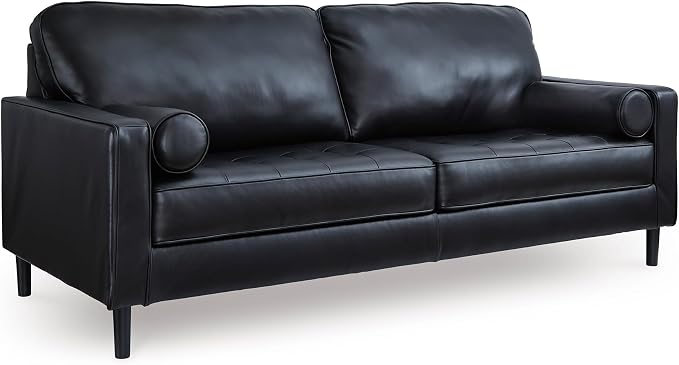 Black Leather Chaise Lounge
