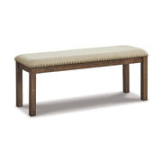 Rustic Upholstered Dining Bench