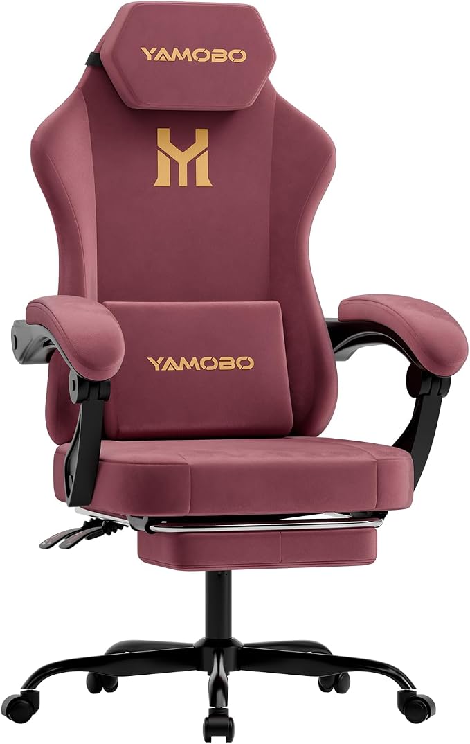 Grey Massage Gaming Chair with Footrest