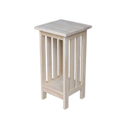 IC International Concepts Solid Wood Mission Plant Stand, Unfinished