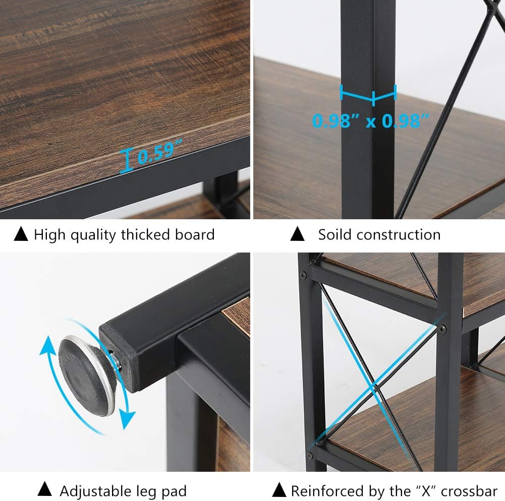 9-Cube Stepped Ladder Corner Bookcase