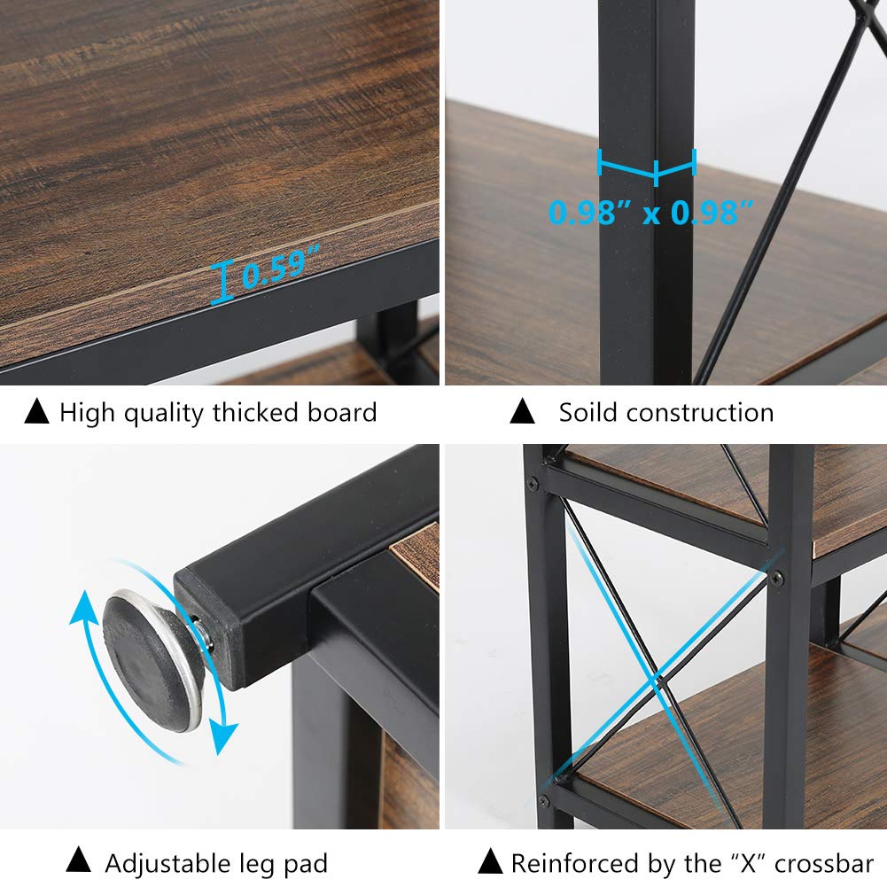 9-Cube Stepped Ladder Corner Bookcase