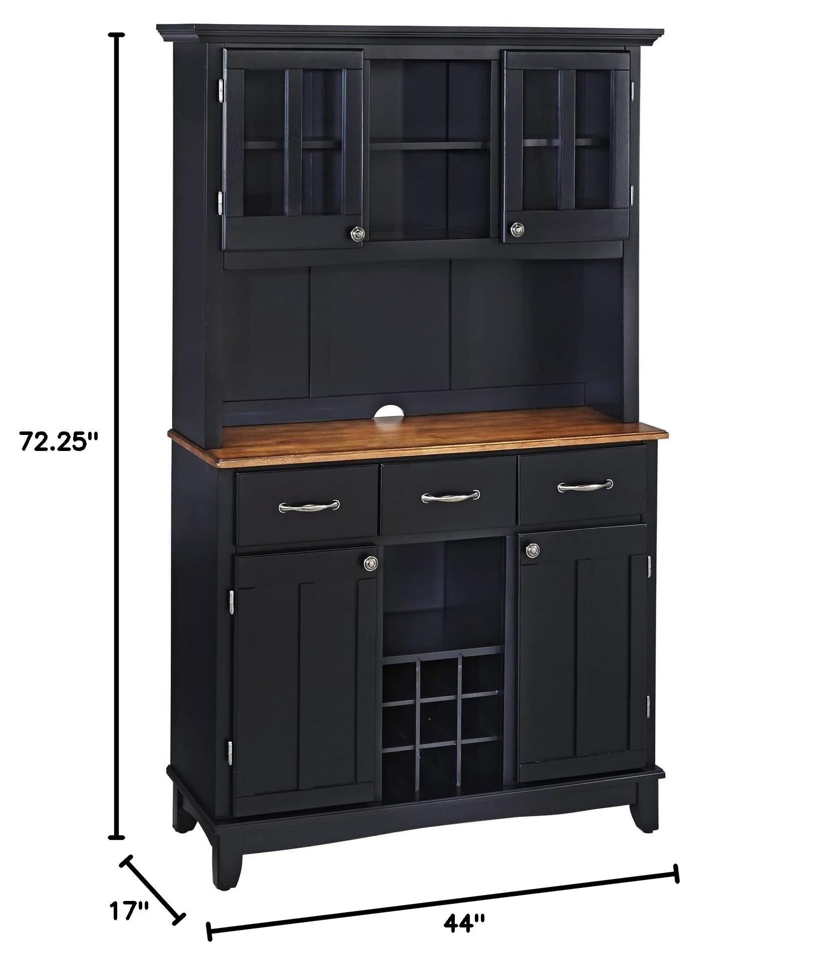 Buffet Server with Hutch – Black