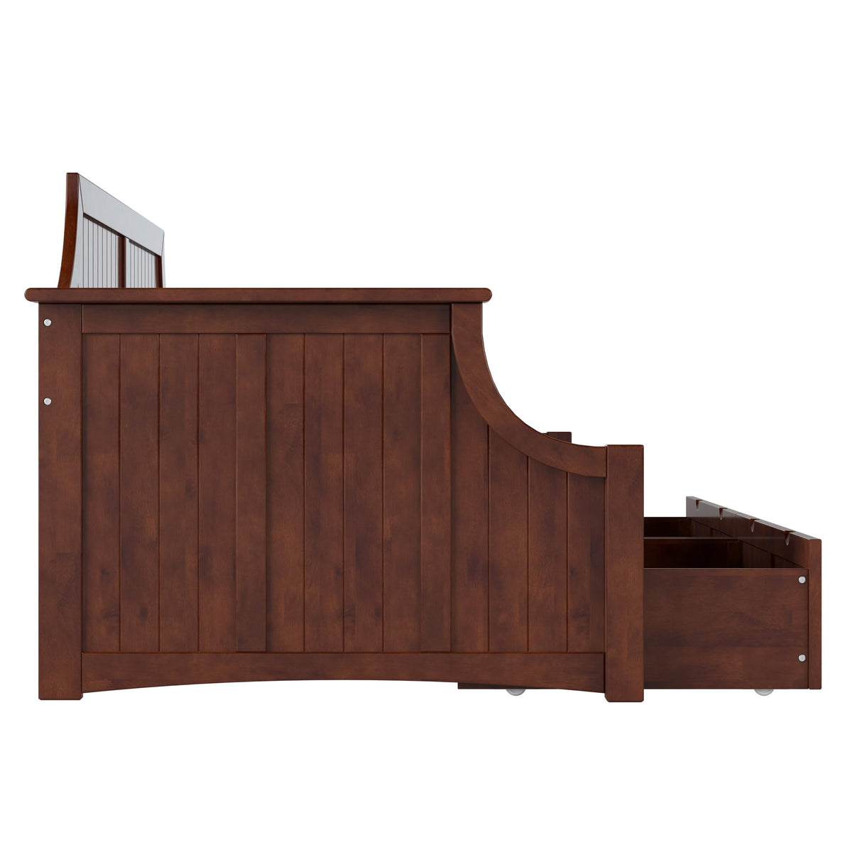 AFI, Cambridge Twin Wood Daybed with 2 Storage Drawers, Walnut