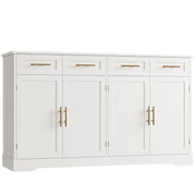 HOSTACK 60" W Sideboard Buffet Cabinet with Storage, Kitchen Cabinet, White