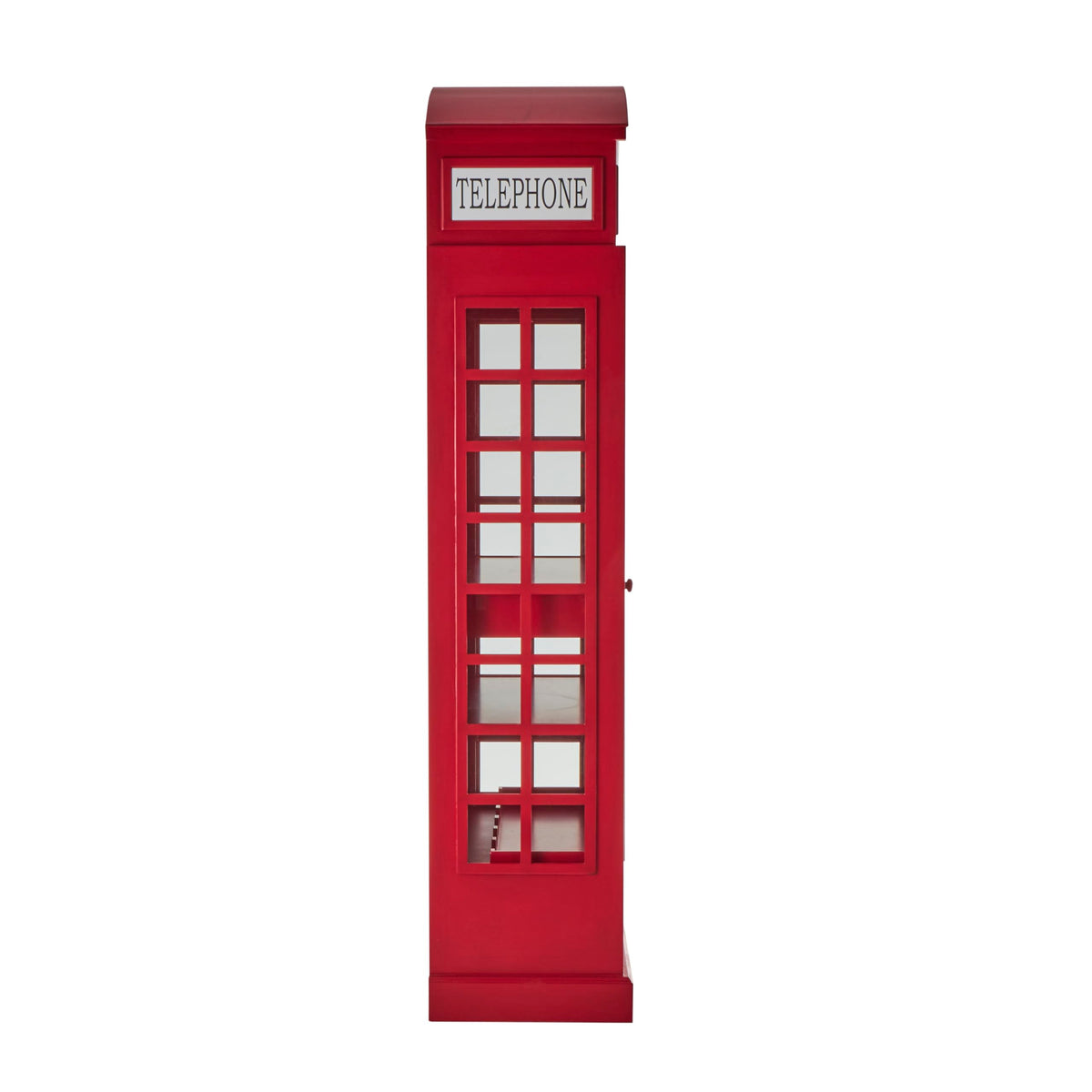Red Telephone Booth Wine Rack