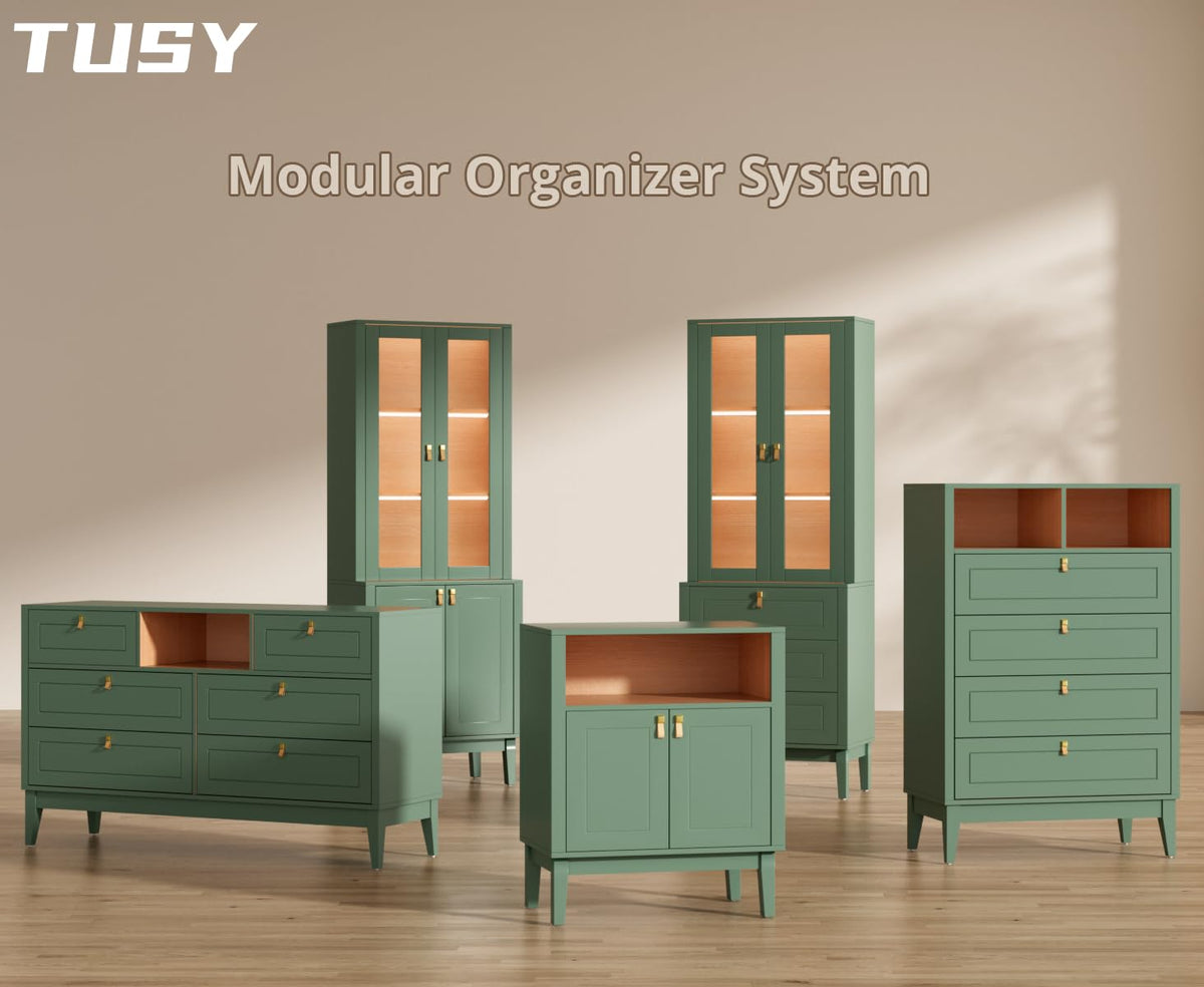 Green Modular LED Entertainment Center