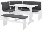 L-Shaped Corner Breakfast Nook Dining Set with Bench
