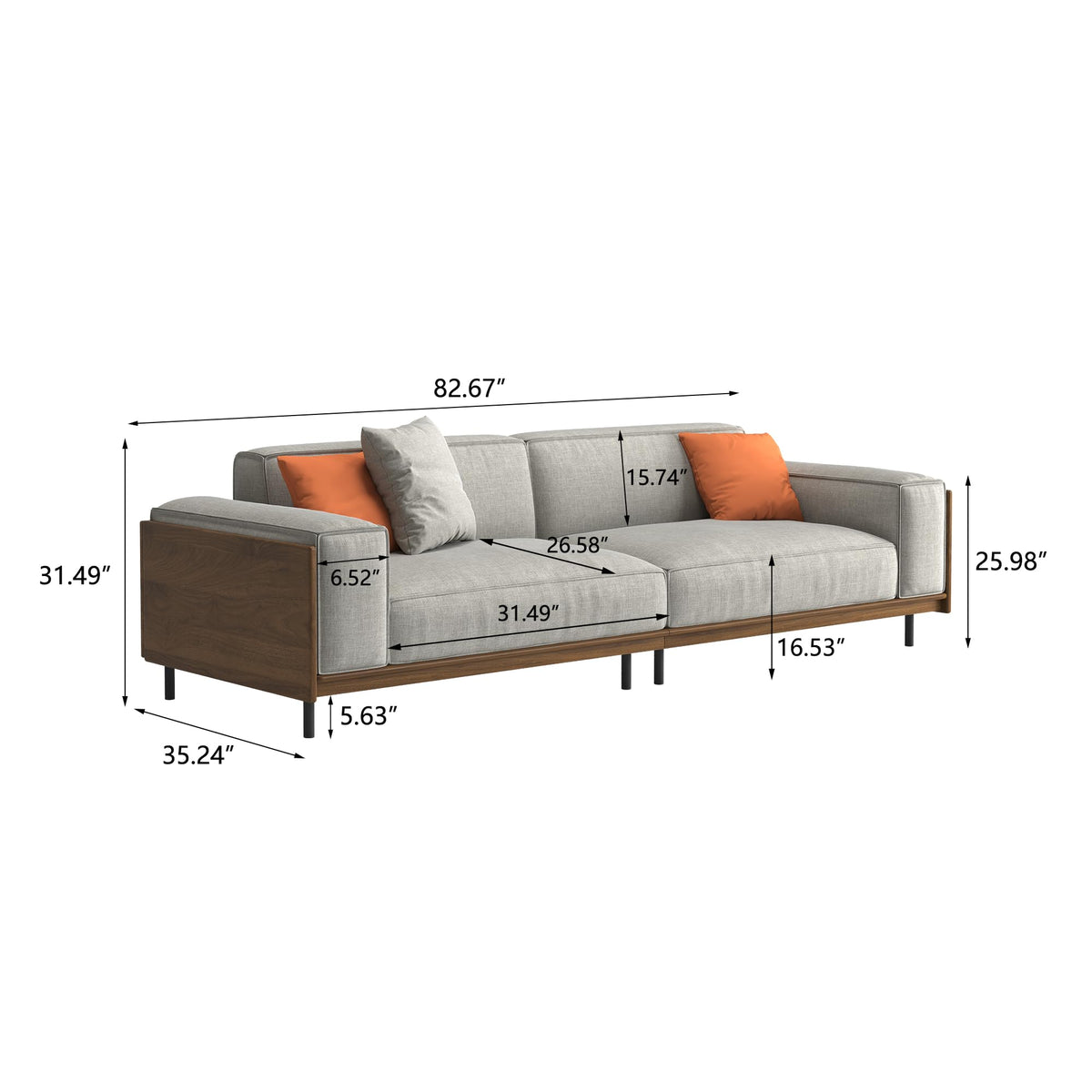 Fabric Sofa and Armchair