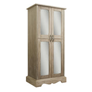Mirrored Jewelry Armoire with Drawers & Necklace Hooks