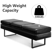 59" PU Leather Waiting Room Bench