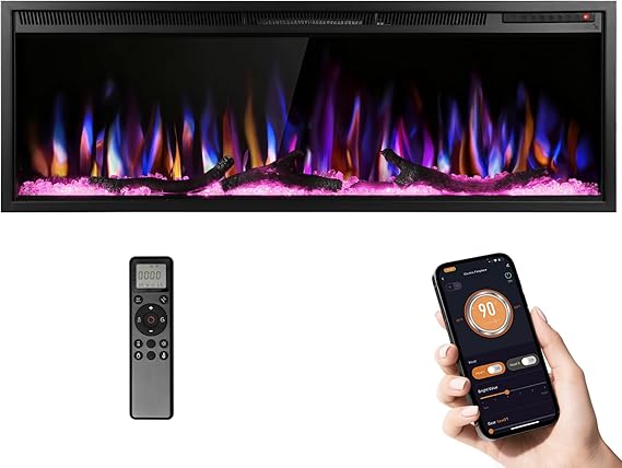 Electric Fireplace Insert – Wall Mount & Recessed