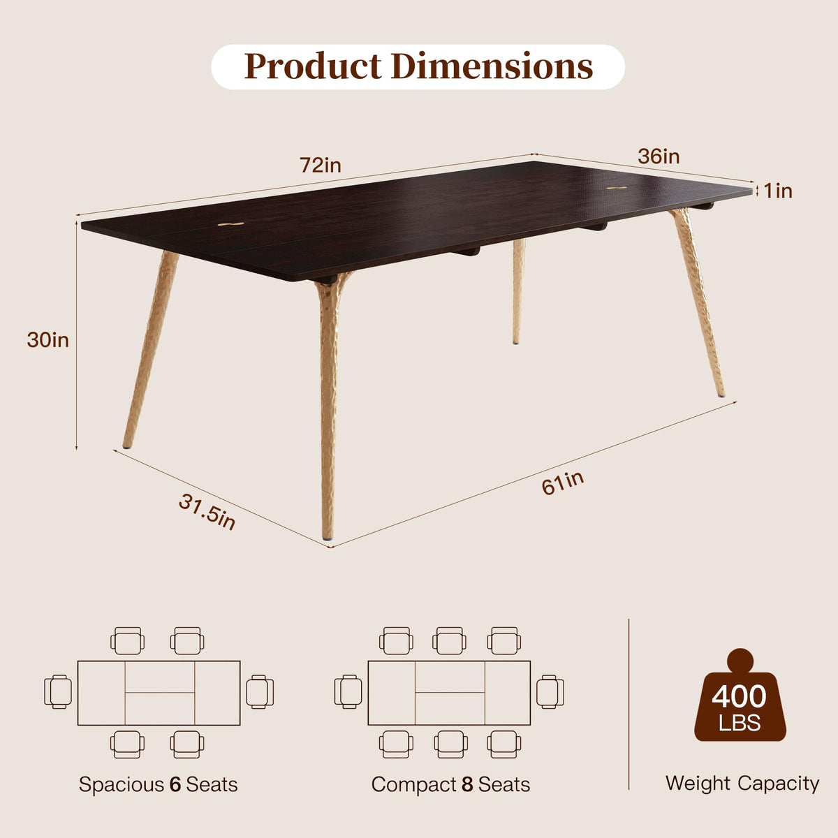 Solid Wood Dining Table