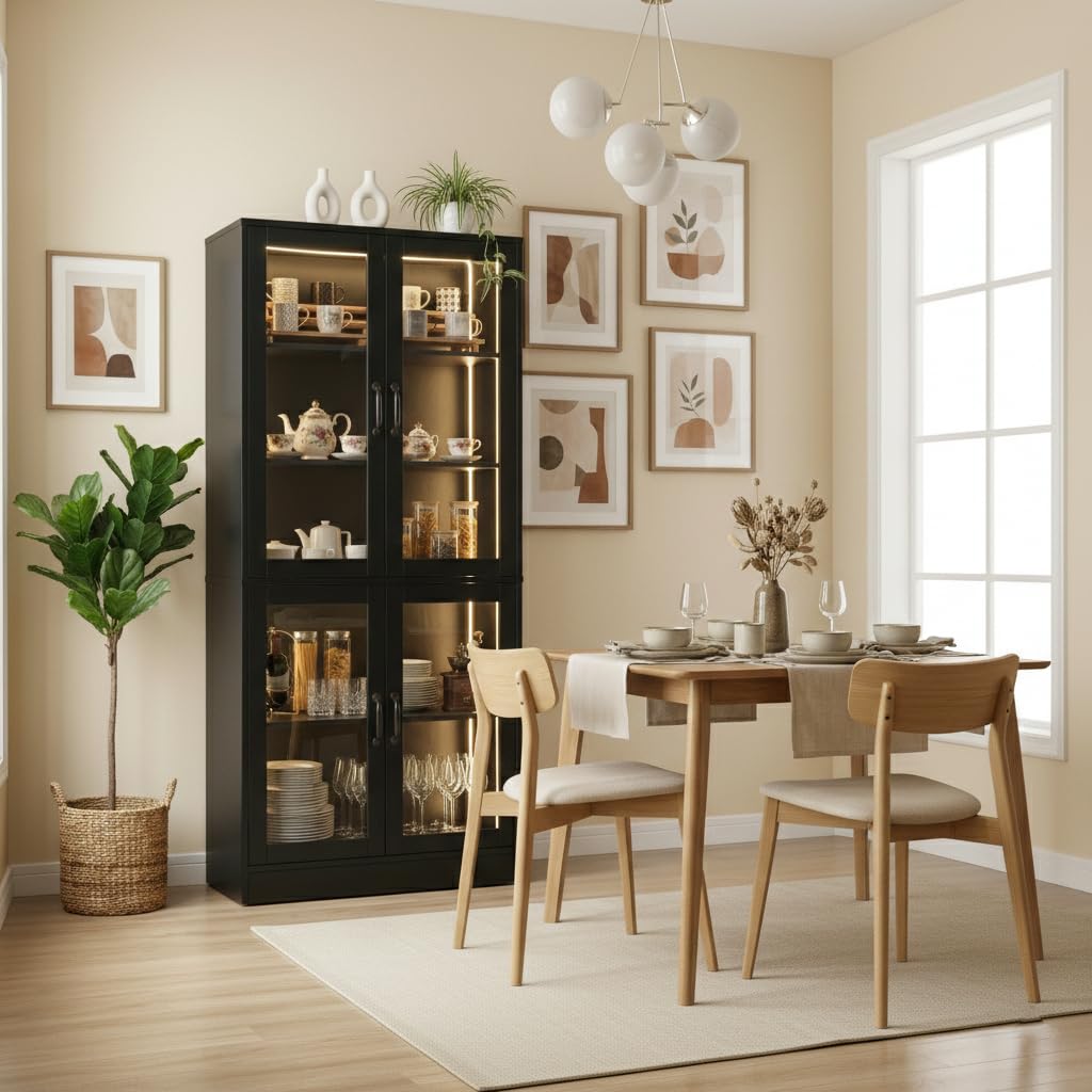 5-Tier LED Display Cabinet