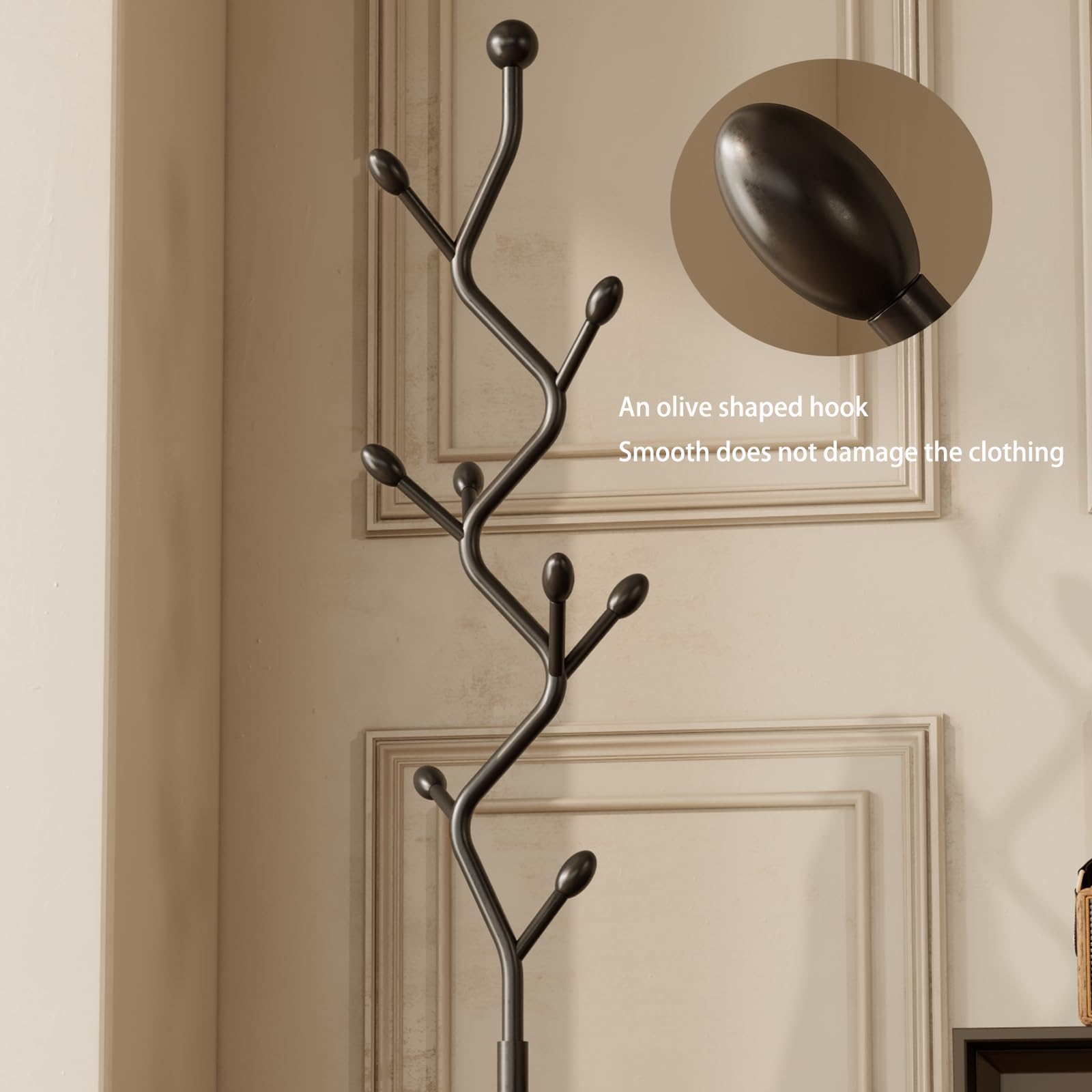 Tree-Shaped Coat Rack Stand with 8 Hooks