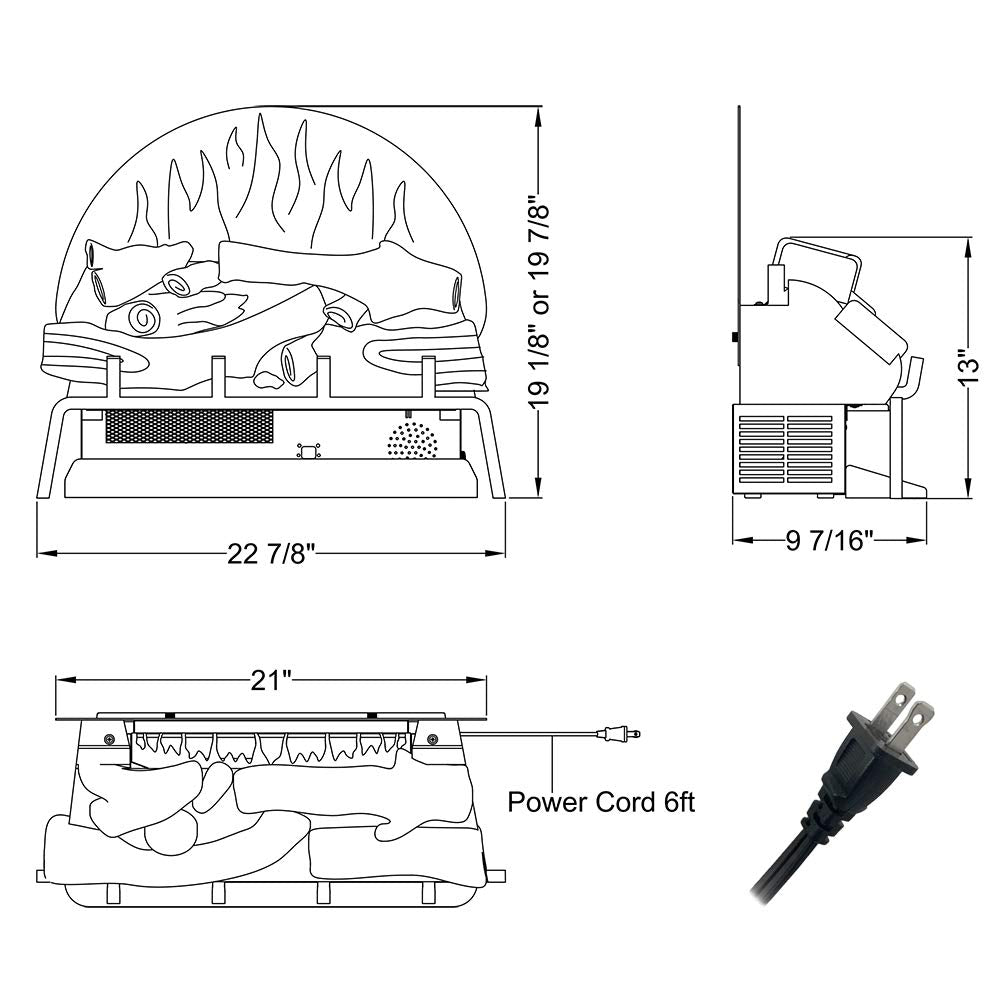 Electric Fireplace Log Set
