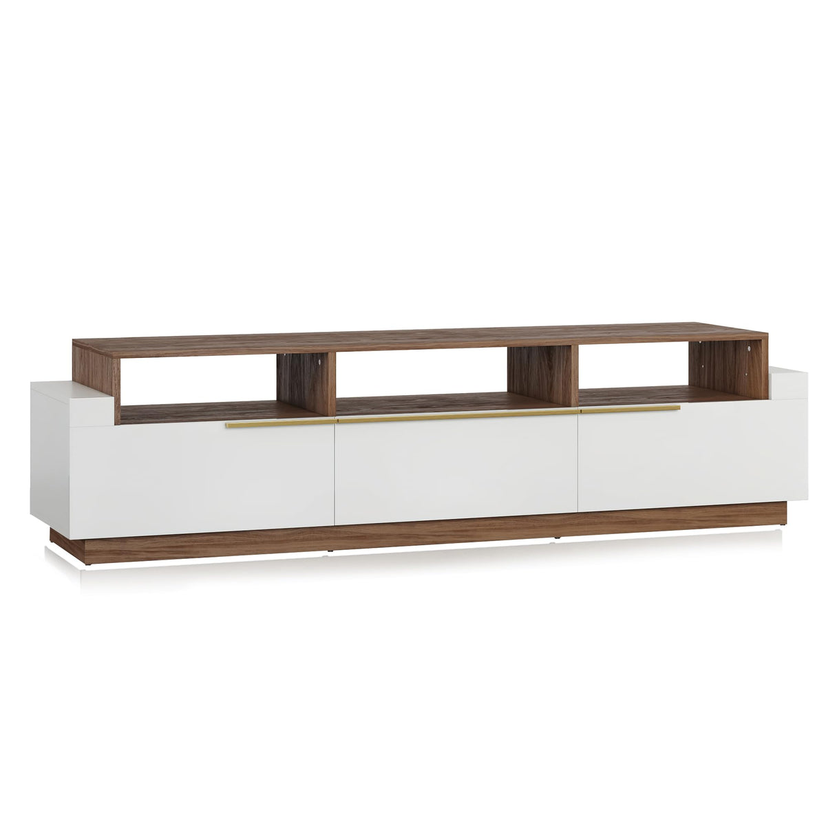 BELLEZE Broadway 70" TV Stand TV Stand & Entertainment Center - White