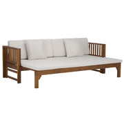 Convertible Outdoor Bench Daybed with Cushions