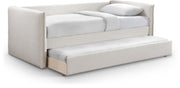 Twin Daybed with Trundle – Linen Fabric