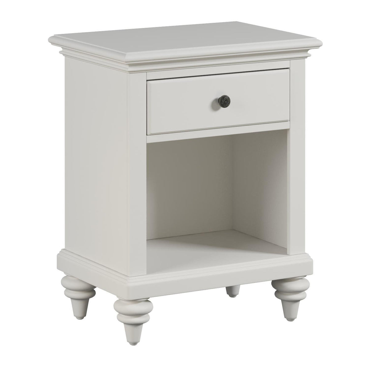 Off-White Storage Nightstand