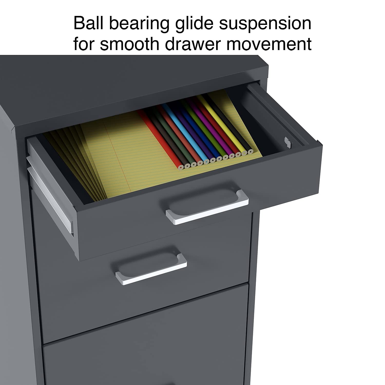 3-Drawer Vertical File Cabinet with Lock