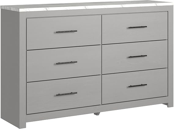 6-Drawer Dresser with Two-Tone Finish