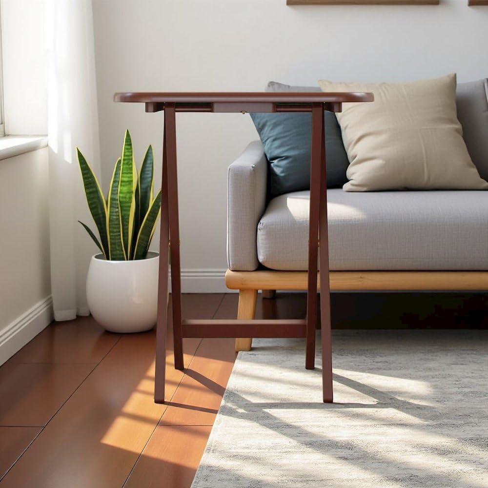 Folding TV Tray Table Set with Stand