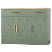Shintenchi 42" Buffet Cabinet with Storage, Kitchen Barn Door Cabinet