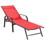 Outdoor Chaise Lounge Chair with 5-Position Recliner