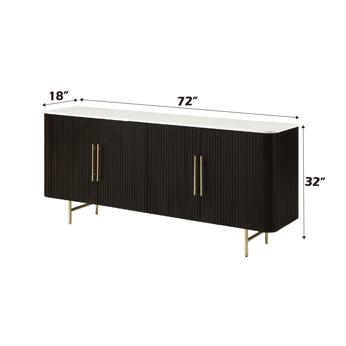 Acme Clayten Rectangular Server in White and Espresso