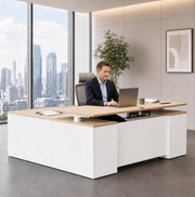 L-Shaped Electric Standing Desk