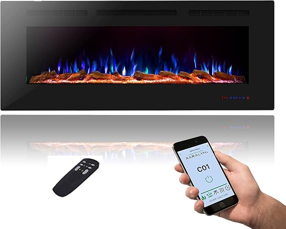 WiFi Smart Electric Fireplace Insert – Recessed & Wall Mount