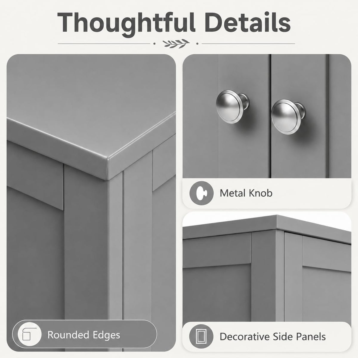 4-Door Bathroom Storage Cabinet