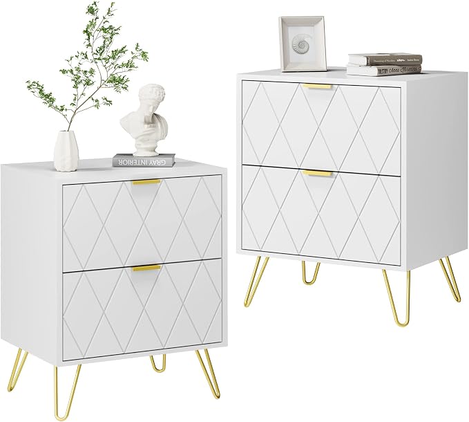 2-Drawer Nightstand Set of 2