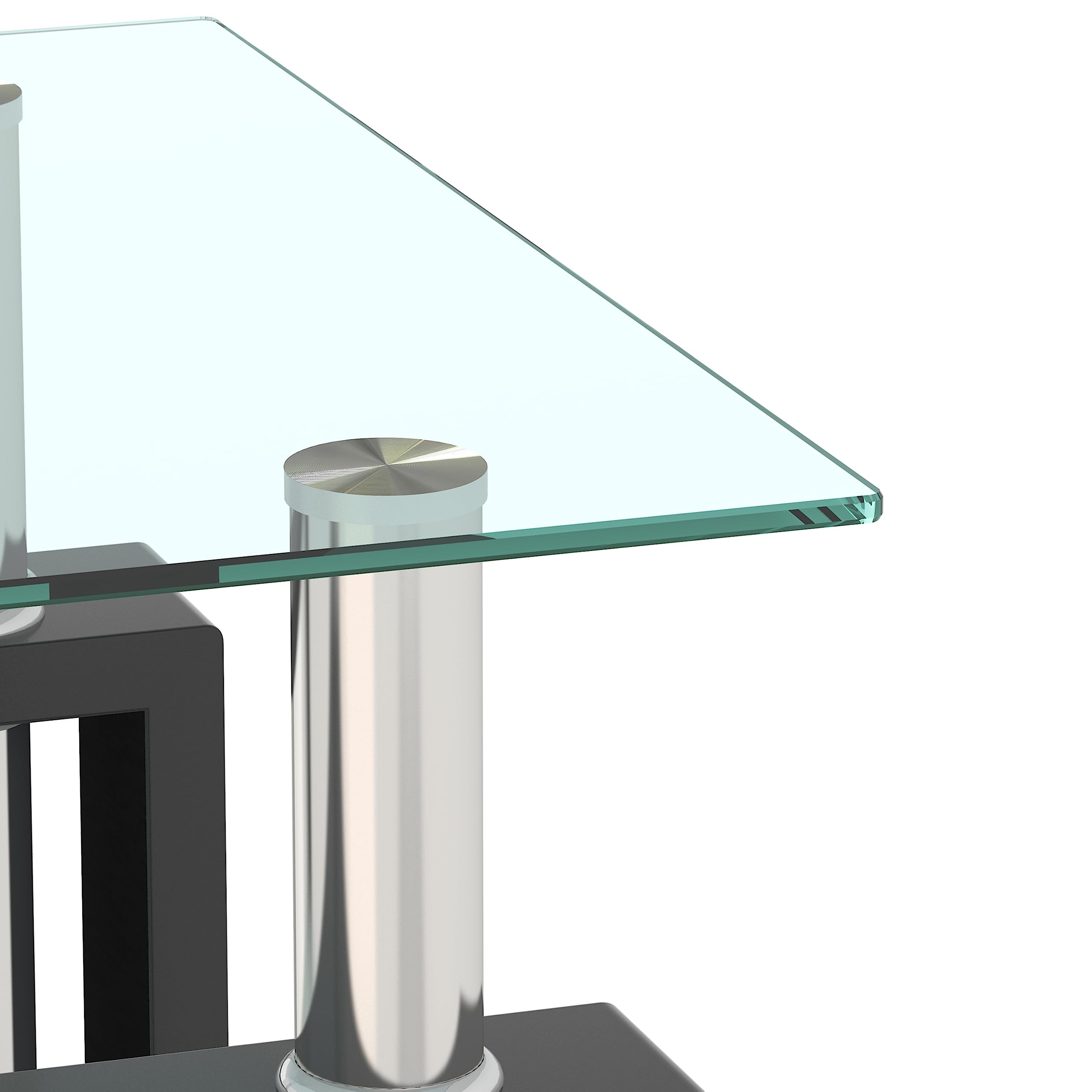 3-Piece Glass Coffee Table & End Tables Set
