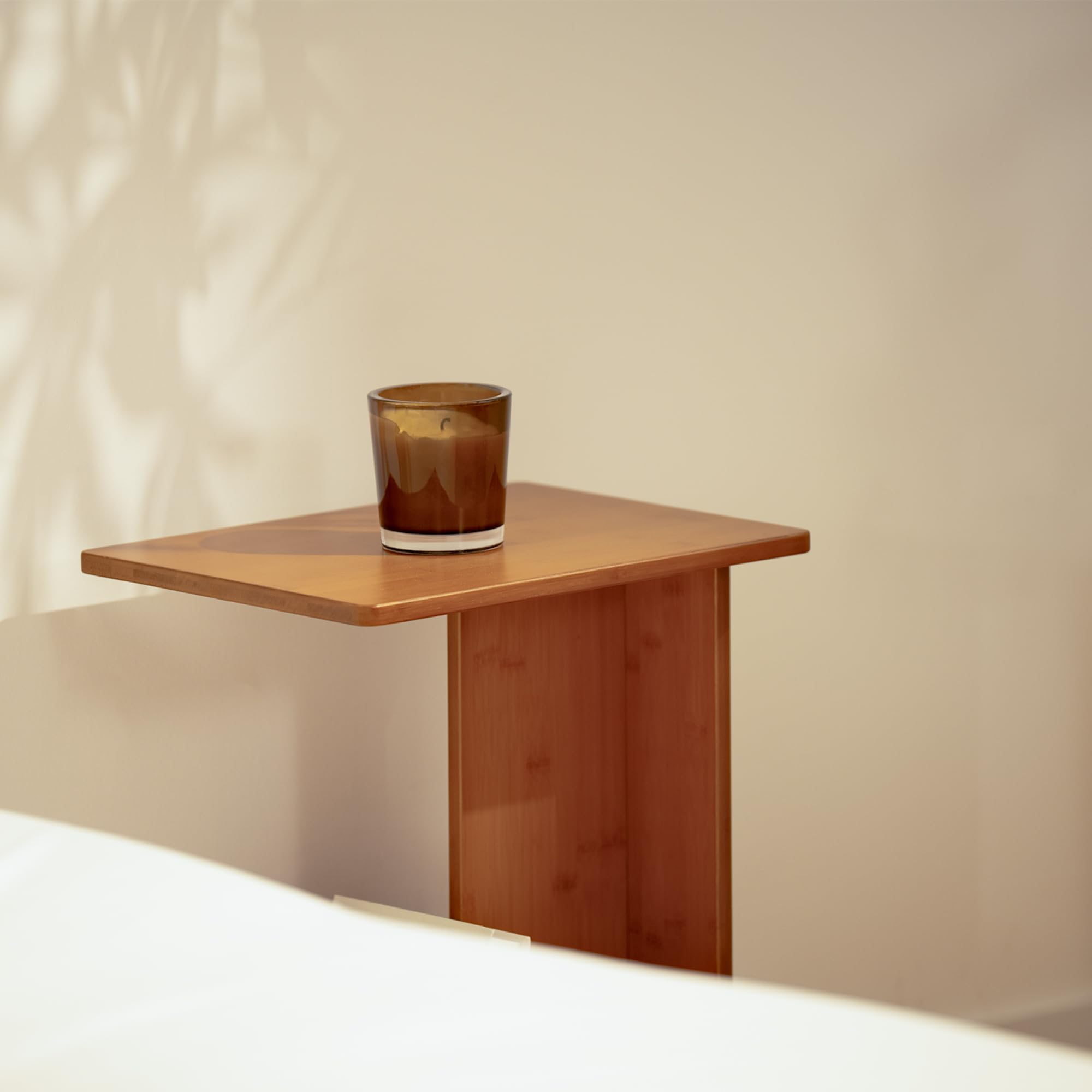 C-Shaped Bamboo End Table Set of 2