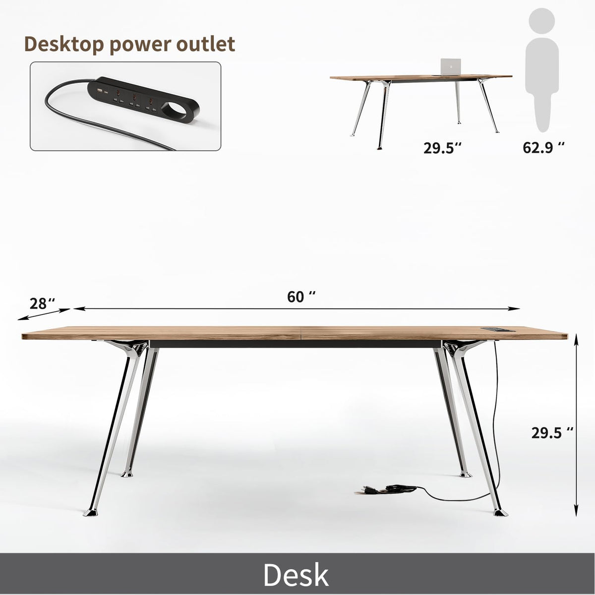Executive Desk with Charging Station