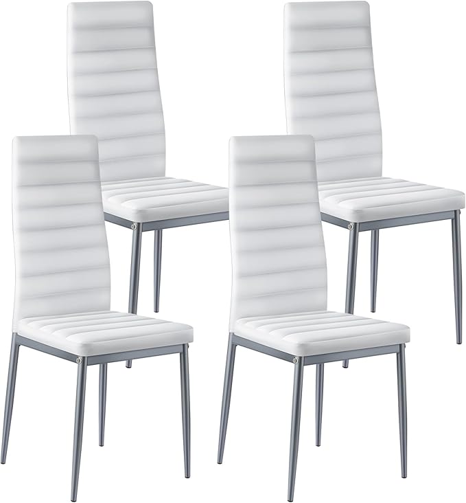 Modern Upholstered Dining Chairs with Metal Legs