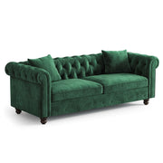 Green Velvet Chesterfield Sofa