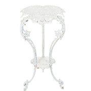 Sungmor Cast Iron Plant Stand, Victorian Fern, Rustic White, Outdoor Indoor