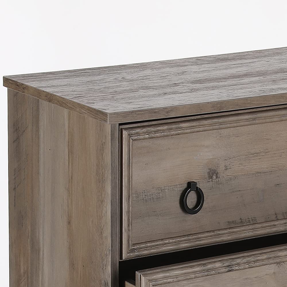 7-Drawer Dresser with Deep Drawers & Textured Borders