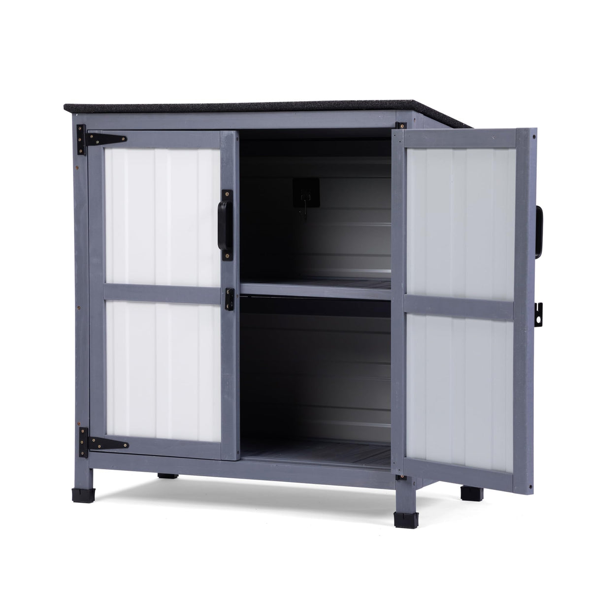 Gray Outdoor Storage Cabinet
