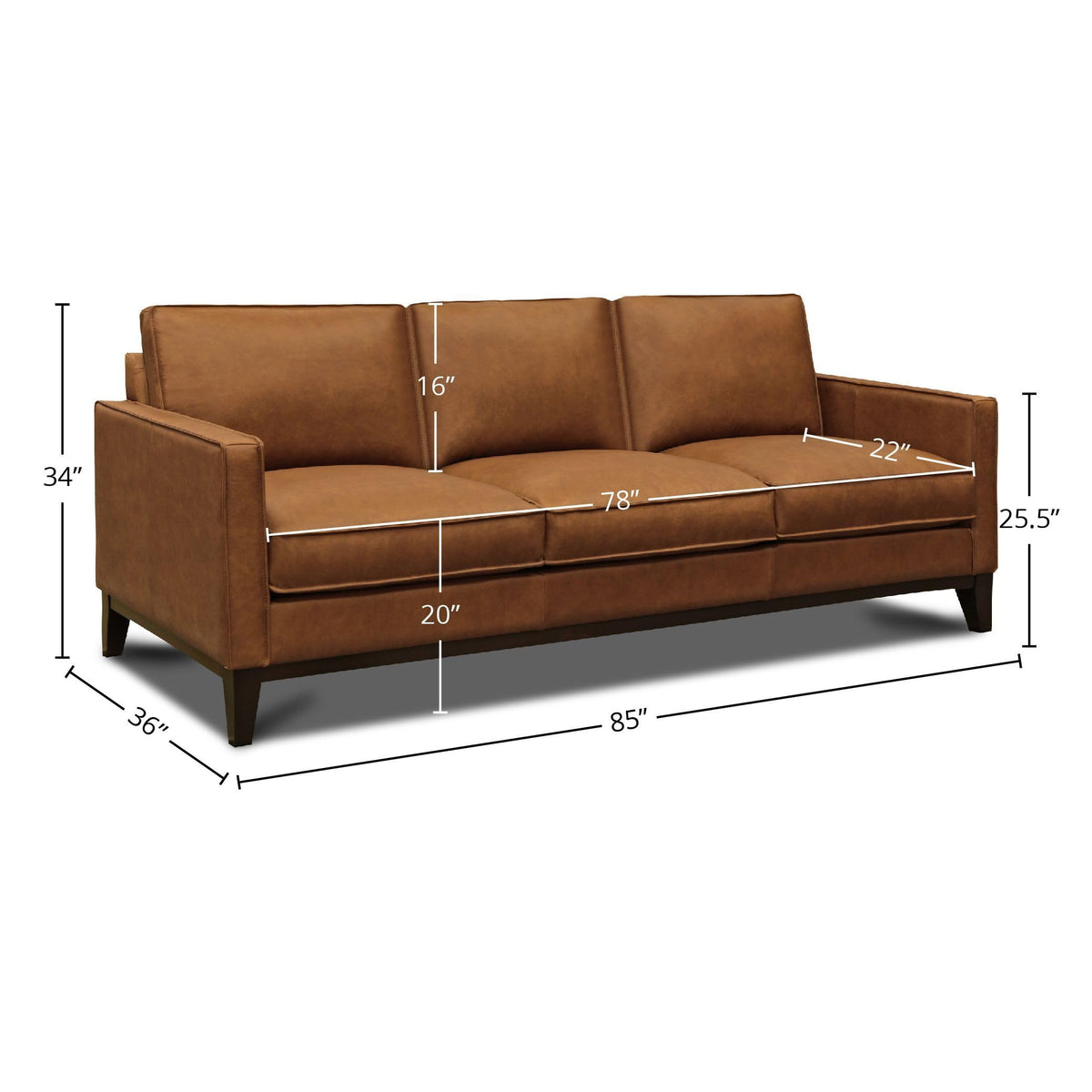 Tan Leather Sofa