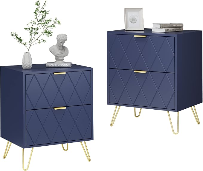 2-Drawer Nightstand Set of 2