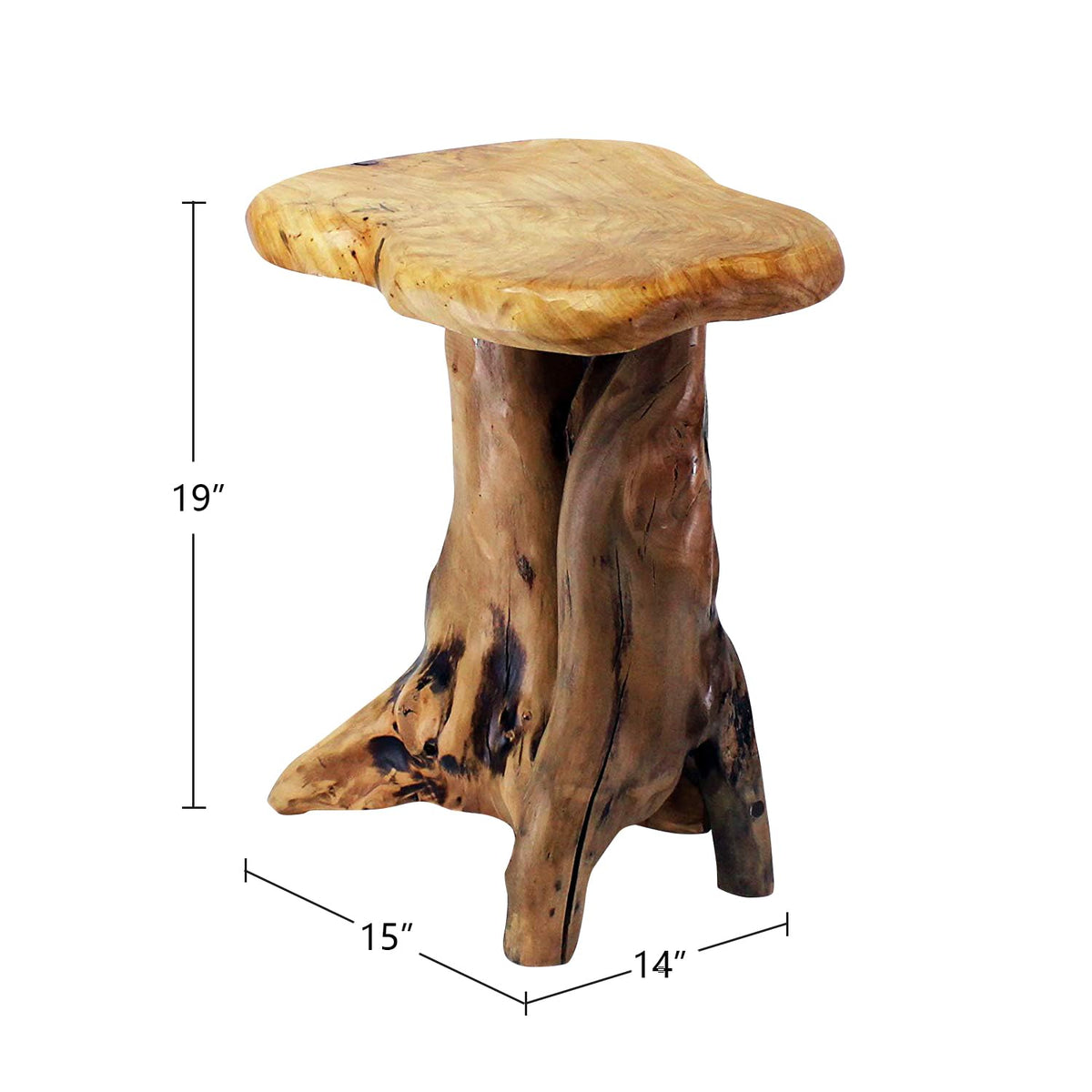 Cedar Stump End Table