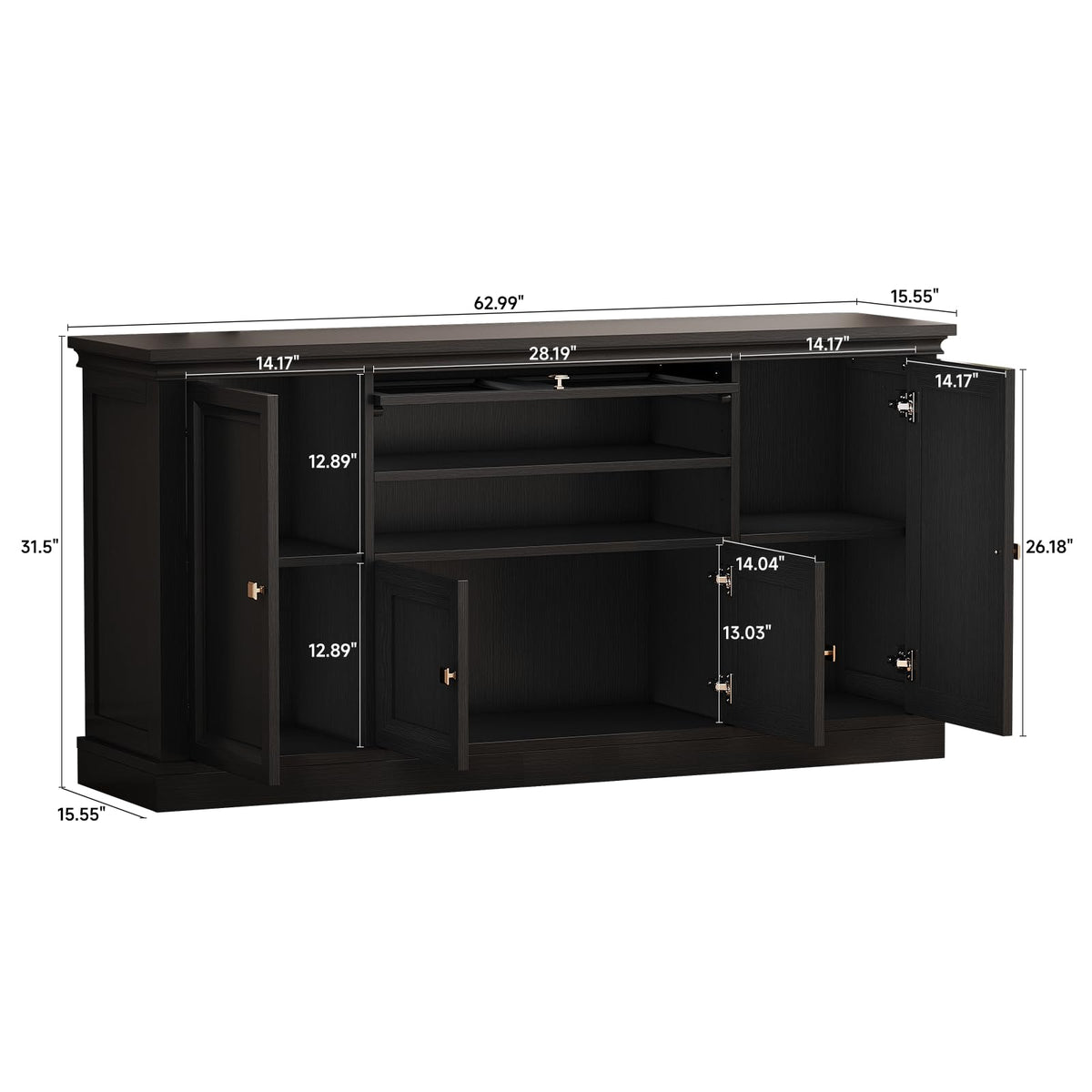 Black Farmhouse Sideboard