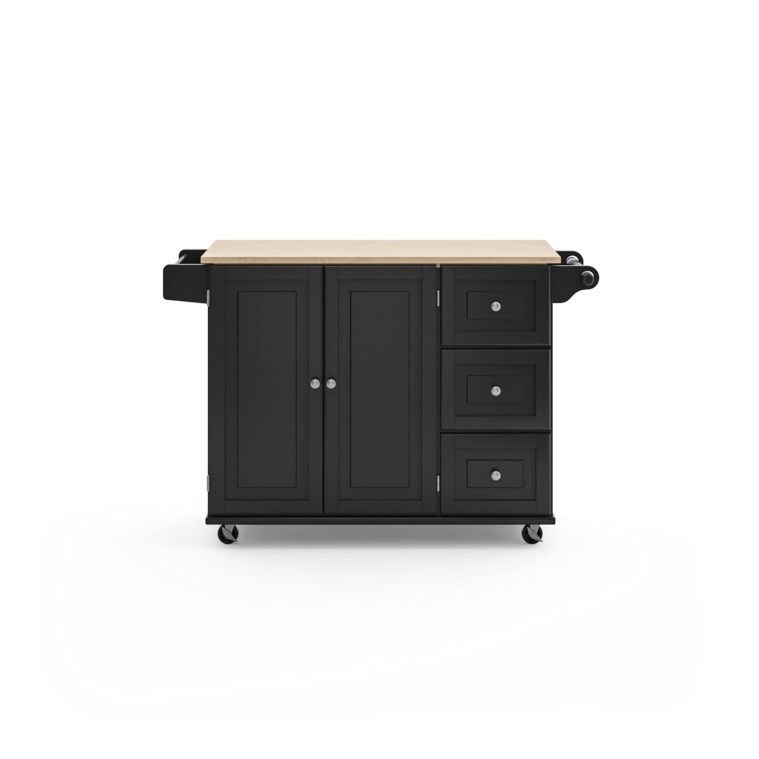 Mobile Kitchen Island Cart with Drop Leaf