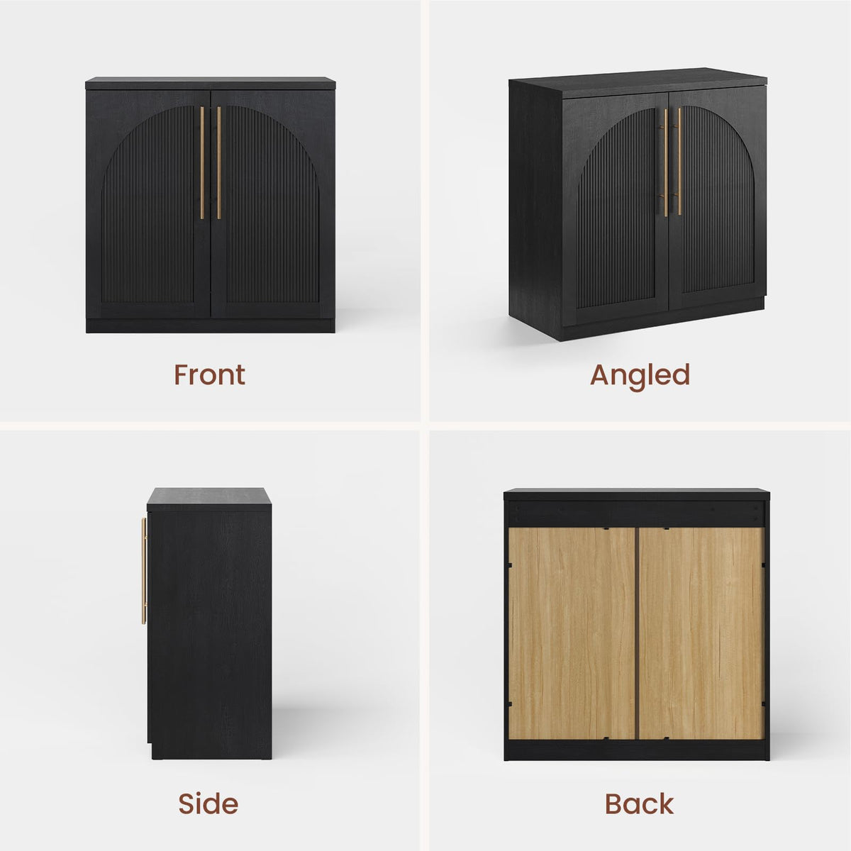Black Arched Sideboard Cabinet